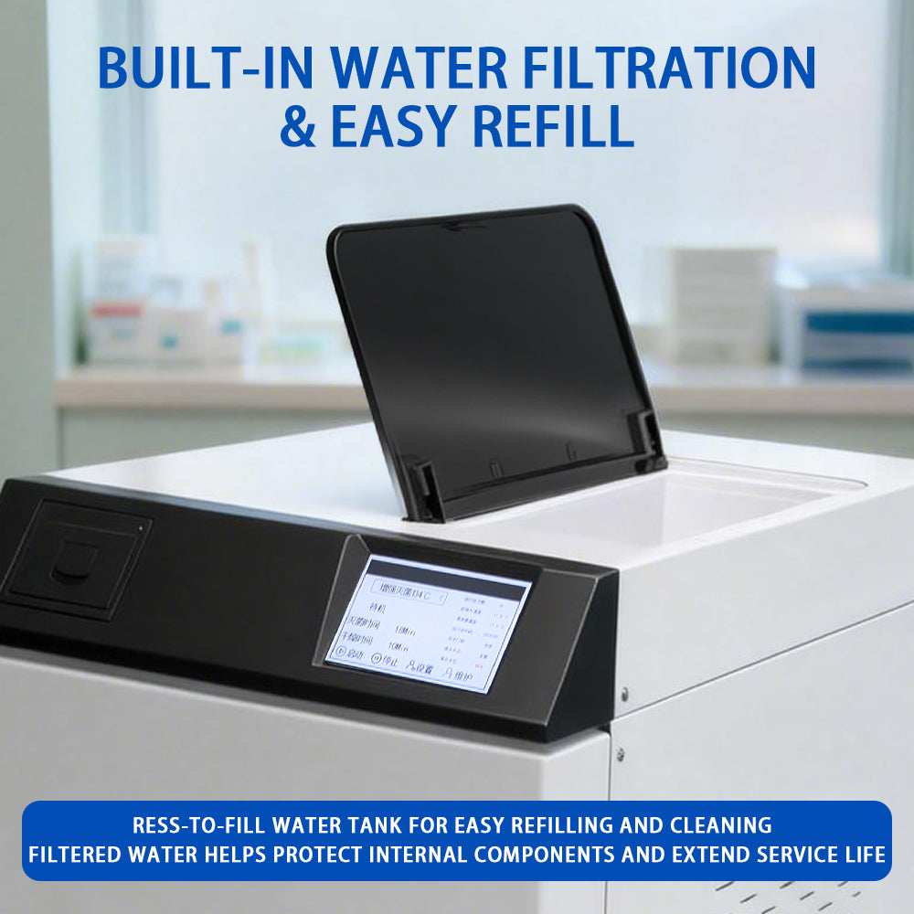 18L Class B Steam Sterilizer Autoclave | 134°C High-Pressure Disinfection | 121°C low-temperature sterilization