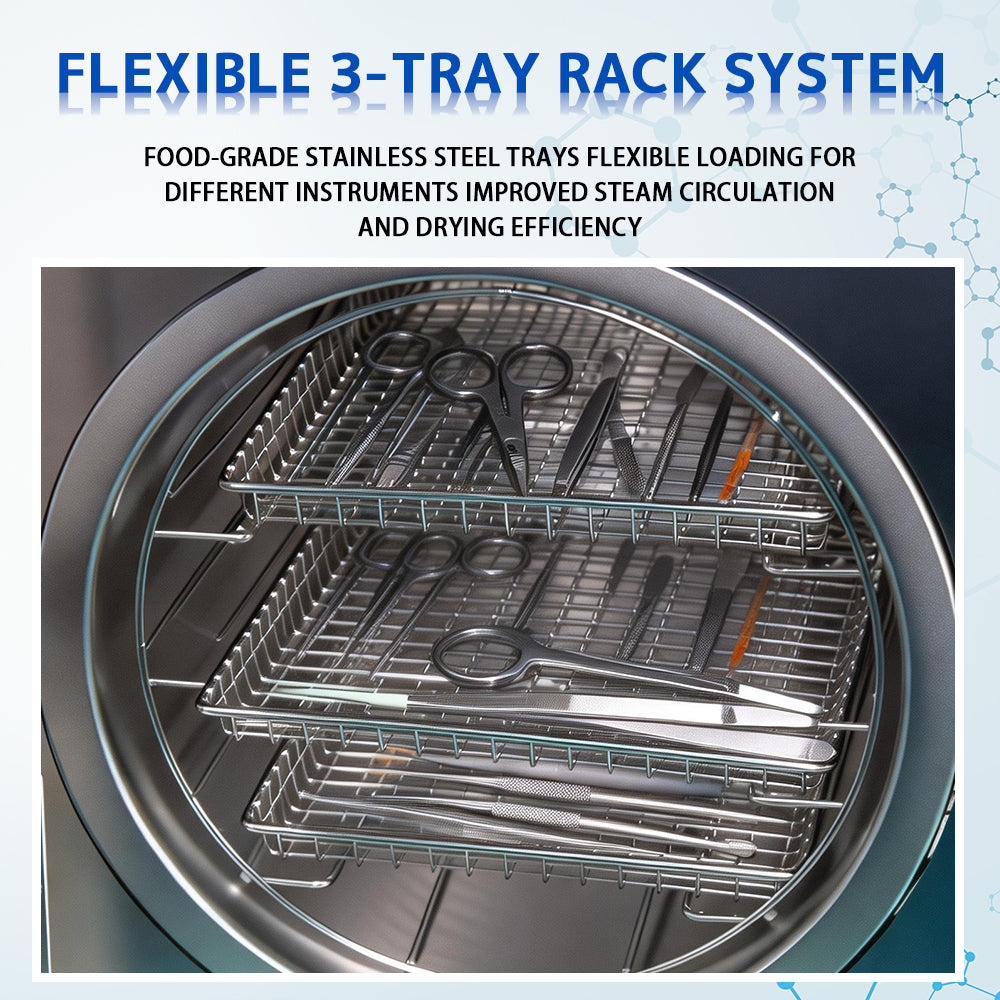 23L Class B Dental Autoclave Vacuum Steam Sterilizer for Clinic, Tattoo & Medical Beauty