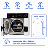 18L Class B Dental Autoclave Sterilizer | Benchtop Steam Sterilizer 121°C/134°C
