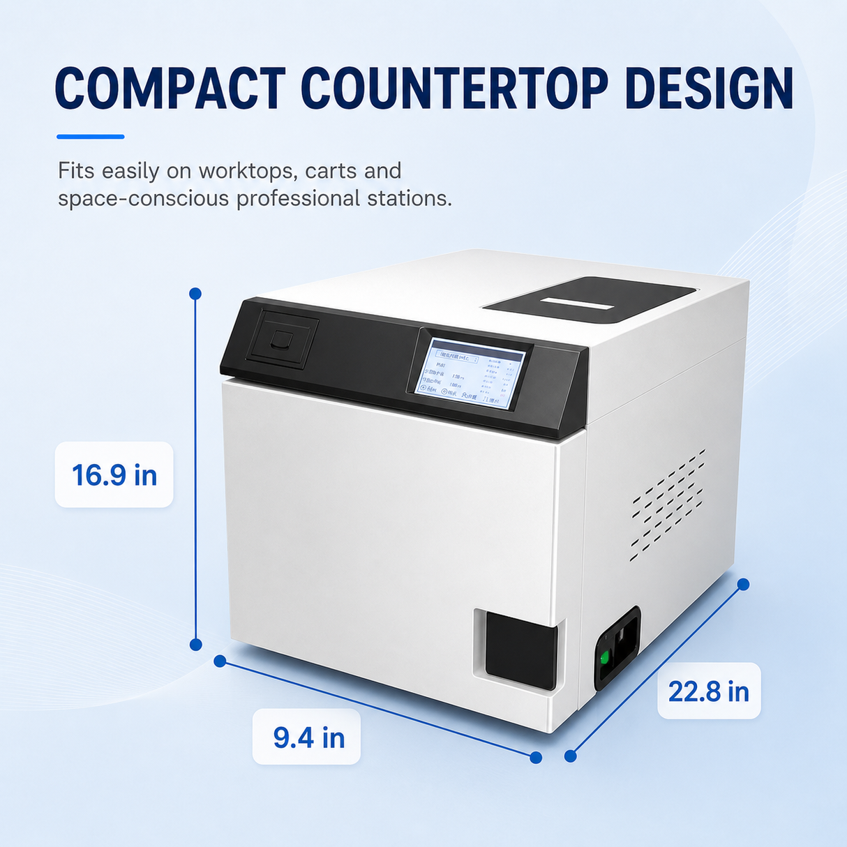 12L Touchscreen Class B Dental Autoclave Sterilizer | Vacuum Steam | Built-in Printer | Brand New